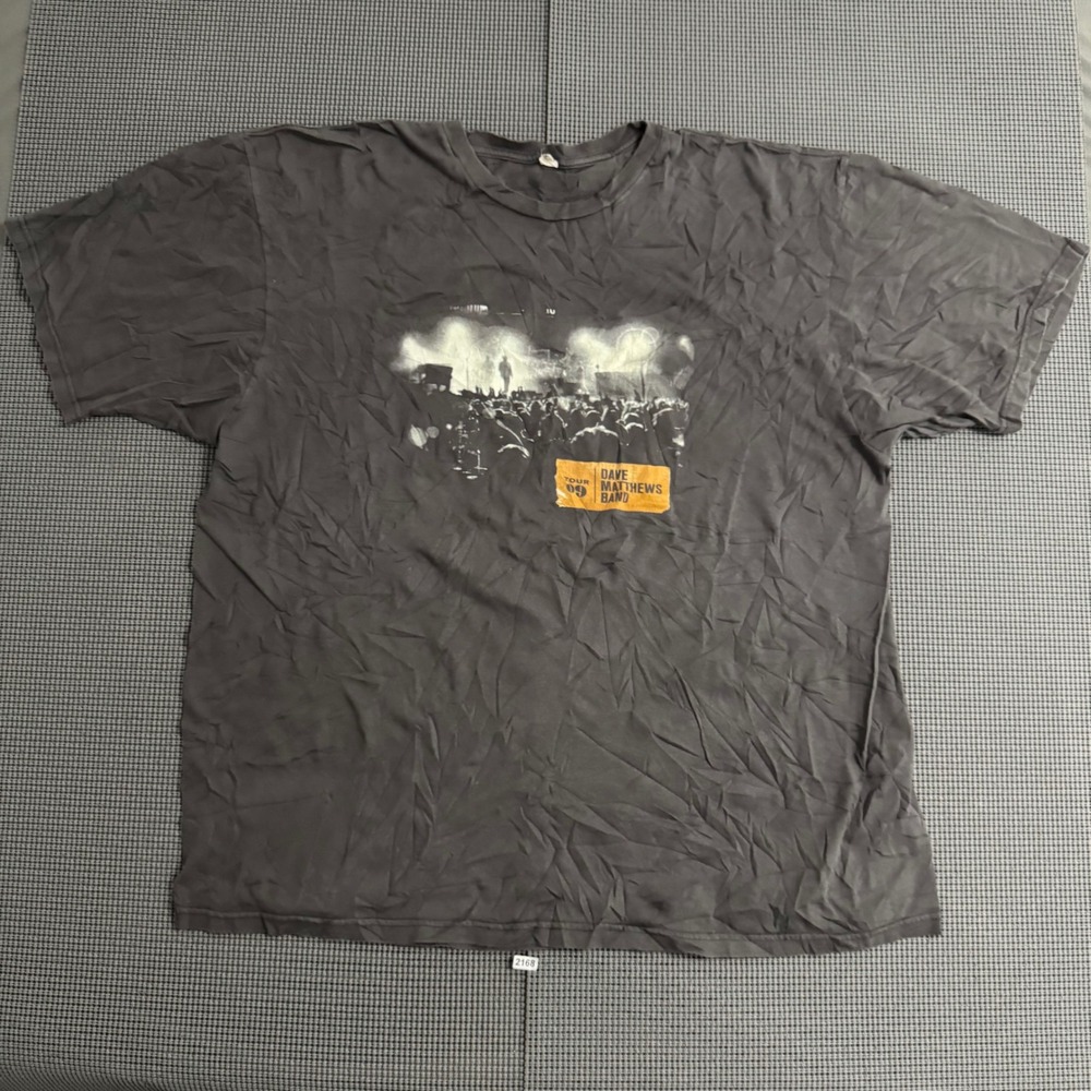 Dave Matthews Band 2009 Summer Tour T-Shirt Mens 2XL Charcoal Anvil Organic